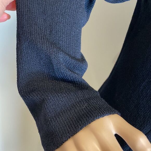 St. John Basic black knit classic blazer cardigan size 8 Luxury - Picture 3 of 10